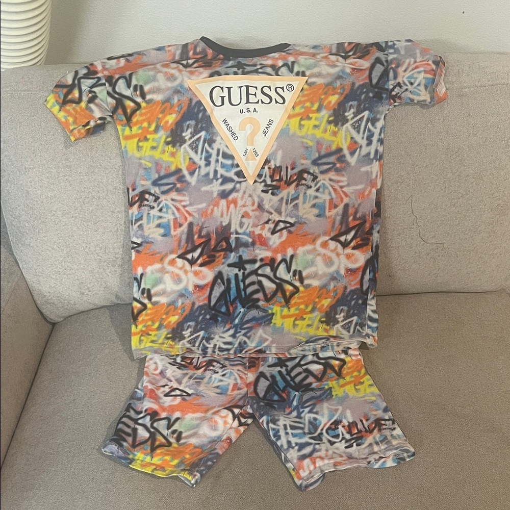 Guess Kids Colorful Graffiti Pajama Set